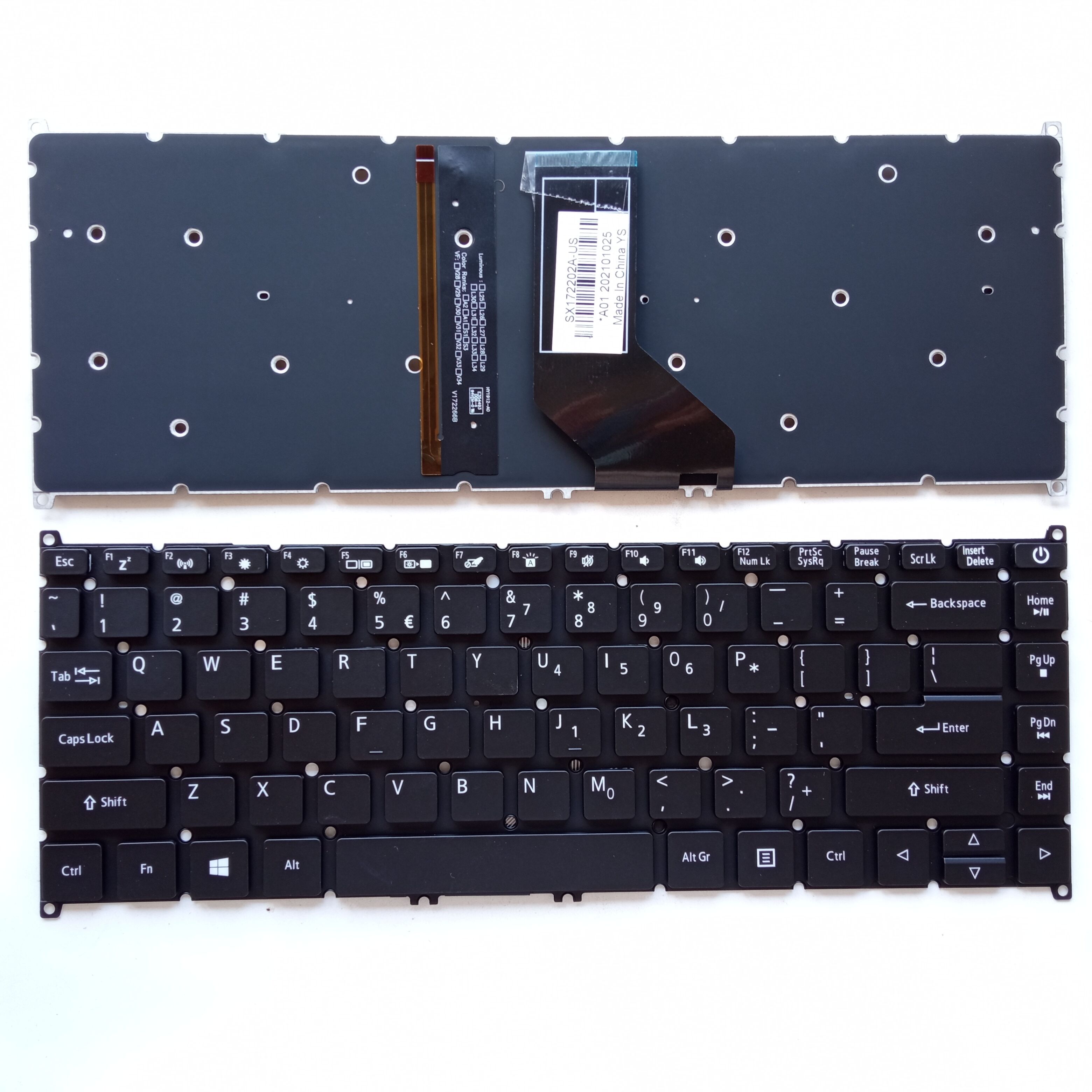 Picture of New Replacement Laptop Keyboard For ACER A314-41 BLACK Backlit (OEM) US Layout
